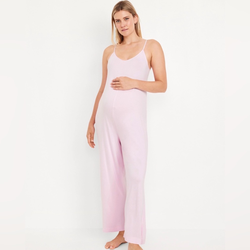 Old Navy Soft Pink Maternity Jumpsuit XS Summer Pajamas
